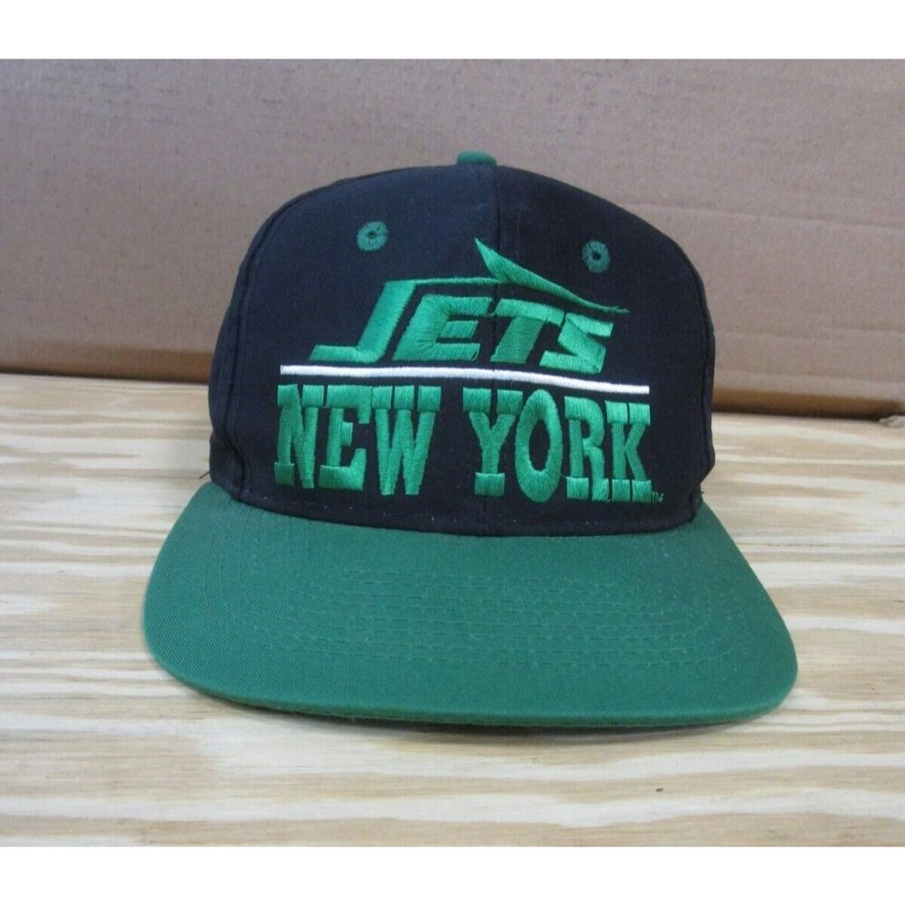 VINTAGE New York Jets Hat Cap Snap Back The Game NFL 90s Split Bar